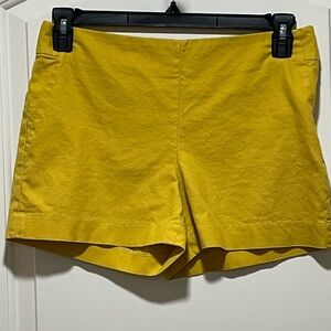 Banana Republic Sz 6 3.5” Mustard Side Zip High Waist Preppy Casual Shorts Y2K